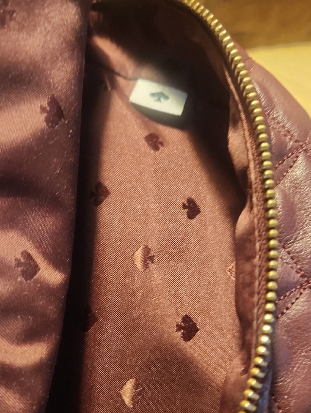 kate spade ♠️ Quilted Mini Backpack in Plum - Picture 4 of 12